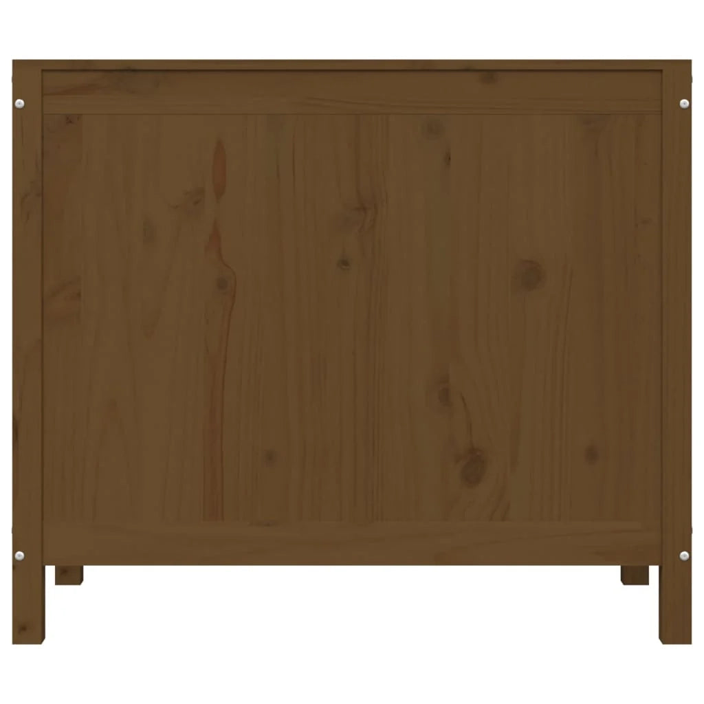 Contenitore per la biancheria color miele 88,5 x 44 x 76 cm legno di pino massiccio 02_0006185