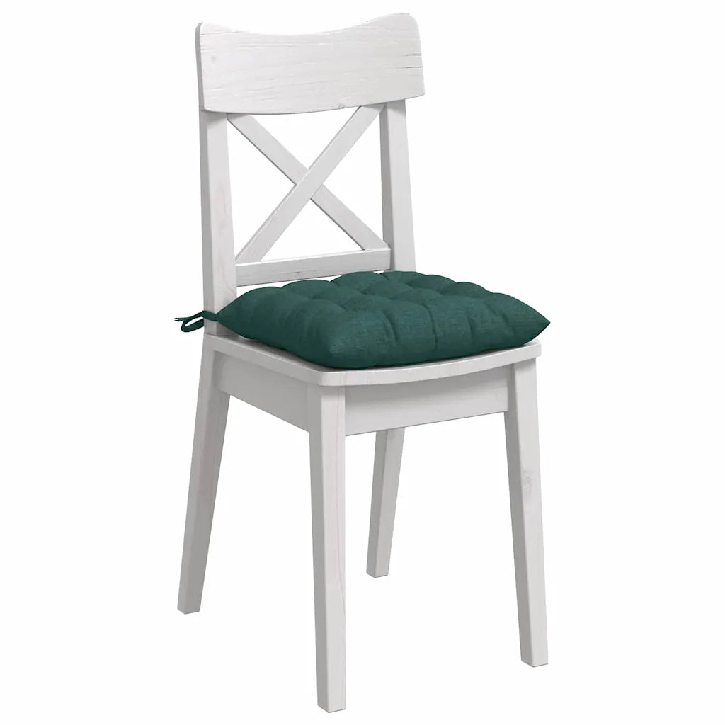 Cuscini per Seduta 4 pcs Verde Scuro 40 x 40 x 6 cm Tessuto
