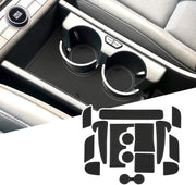 Set di tappetini antislittamento in gomma compatibile con EV elettrica 2024-2025, contenitore per bicchieri per console centrale, tappetino anti polvere Kona SX2 accessori [Non compatibile con benzina e cambio manuale] (Nero)