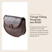 Borsa da spalla Viking con relief - Tasca retro da spalla - Portatile per LARP/ Fiera Medievale - Adatto all'uso quotidiano - 18,5 x 14 x 4 cm - Leggero 150 g - Borsa da spalla