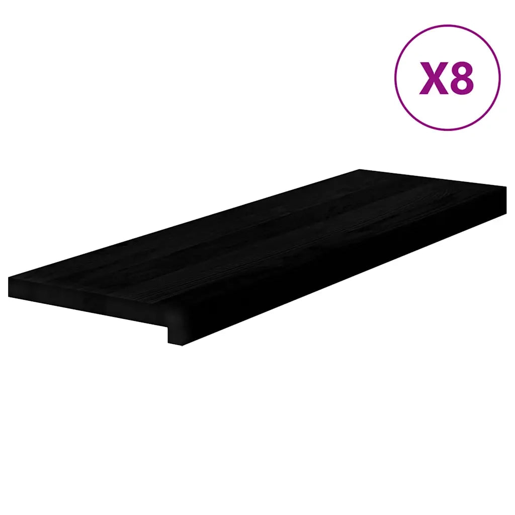 vidaXL Gradini 8 pz Marrone Scuro 80x30x2 cm Legno Massello Rovere