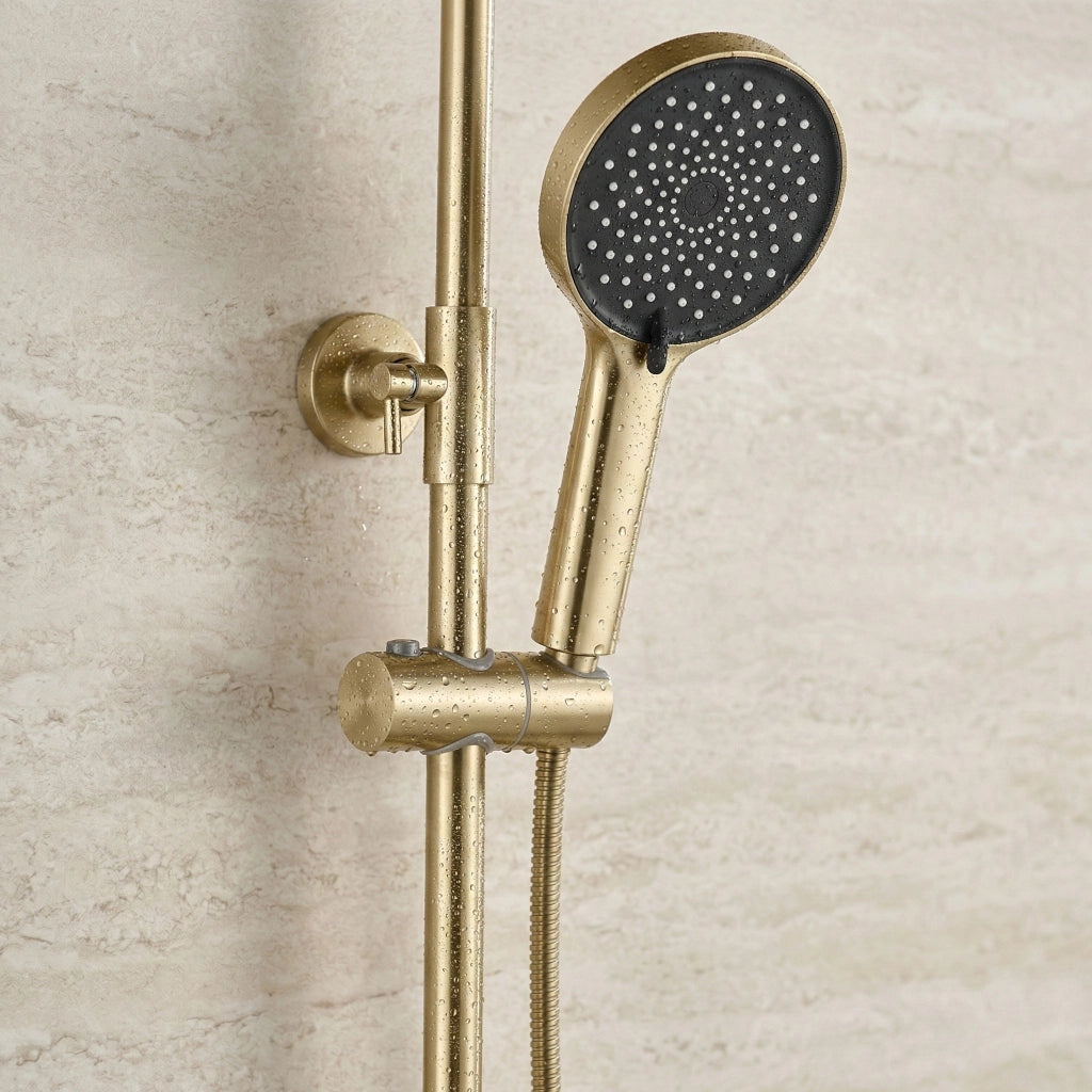 Set Doccia Rea Lungo Stripe Brush Gold
