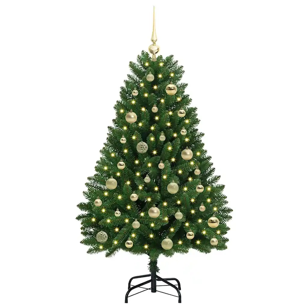 Albero di Natale | Decorazioni natalizie artificiale Verde 120 cm PVC e Metallo