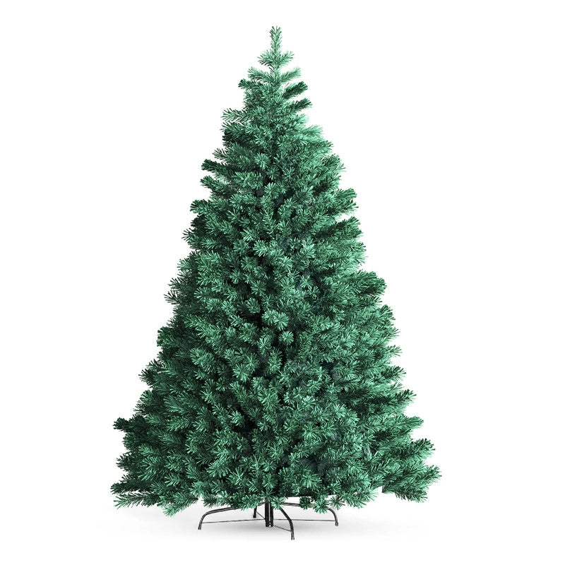 Albero di Natale artificiale 210 cm, albero di Natale con guanti e 1833 punte di rami, supporto in metallo, montaggio rapido, ignifugo, abete