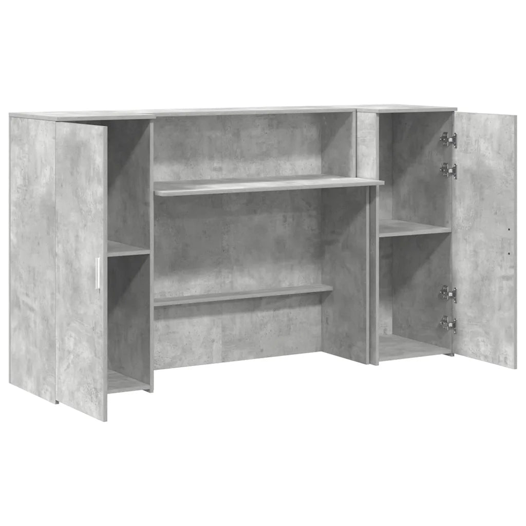 Banco Reception Grigio Cemento 180x50x103,5cm Legno Multistrato 3324208
