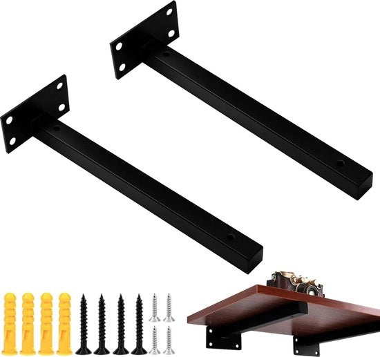 Sostegni per pannelli, 2 pezzi, sostegni per pannelli sospesi, supporti per pannelli invisibili, 2 cm (D), angolo per pannelli, metallo, carico pesante, supporto per parete
