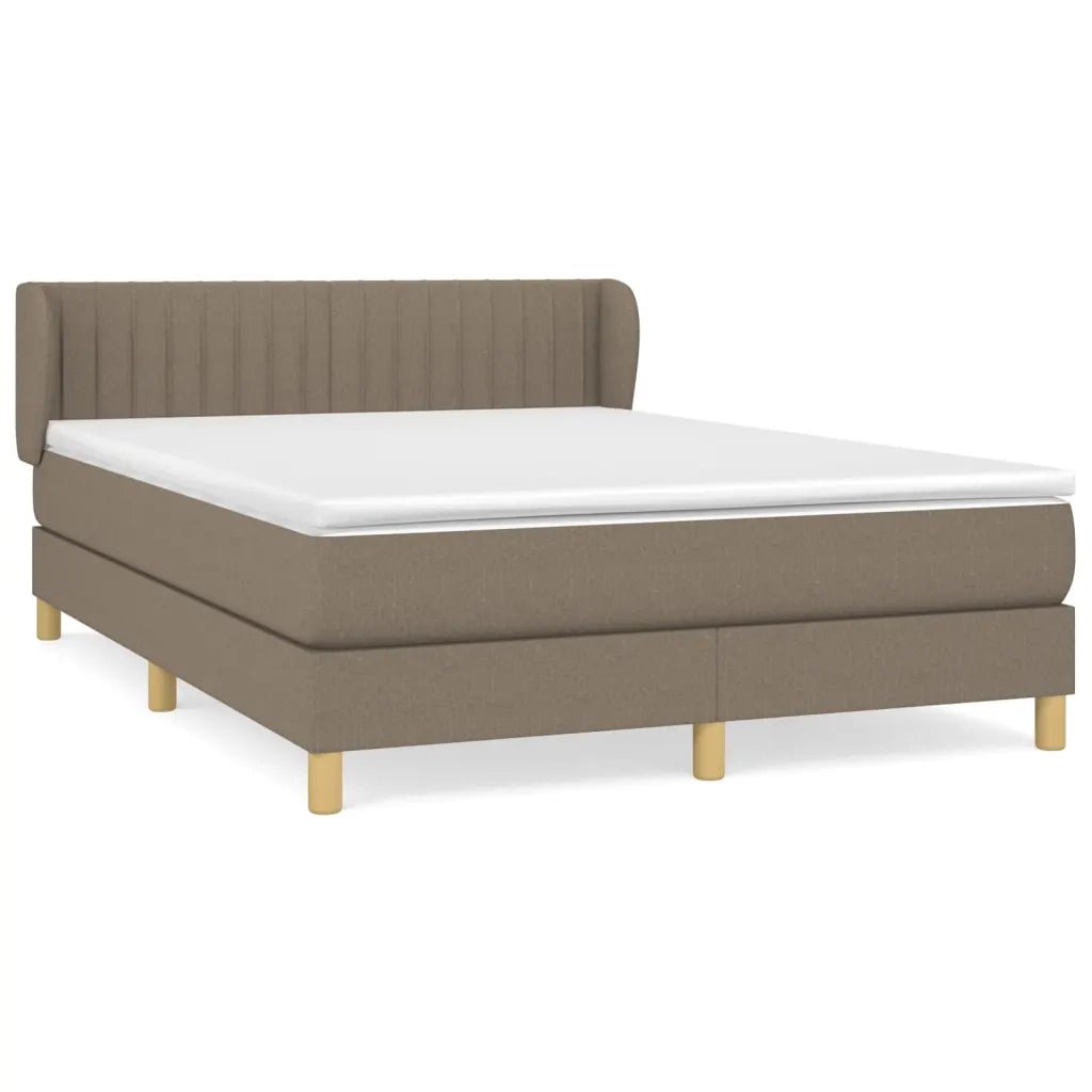 Giroletto a Molle con Materasso Tortora 140x200 cm in Tessuto 3126969