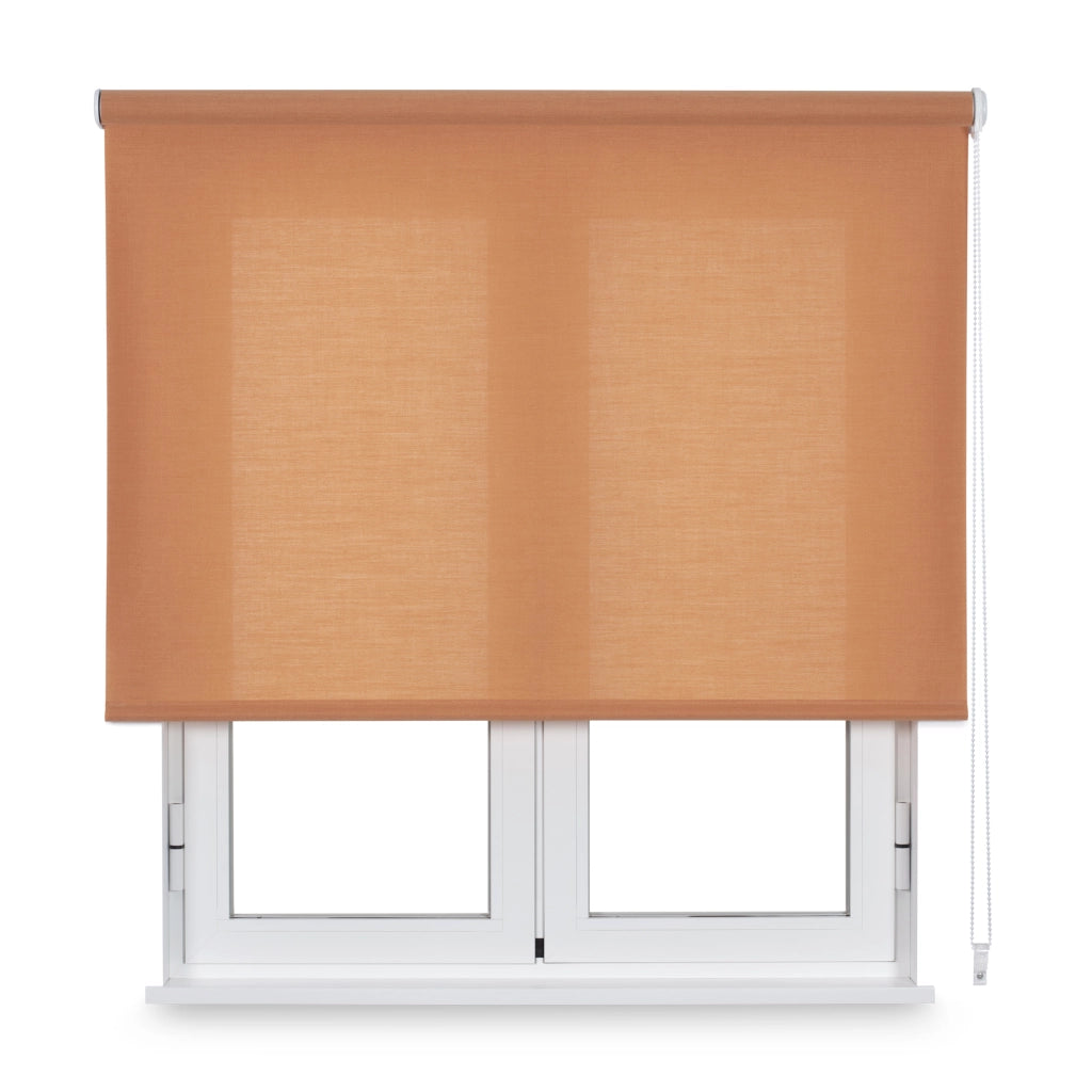 VIEWTEX Tenda a rullo traslucida Traslucida Trevira Arancione 105 X 190cm - Made in Europe - 5 anni di garanzia