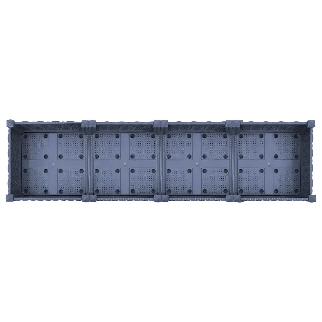 Fioriera Rialzata-Vaso da Esterno-Fioriera Elevata 160x40x71 cm in Polipropilene 592267