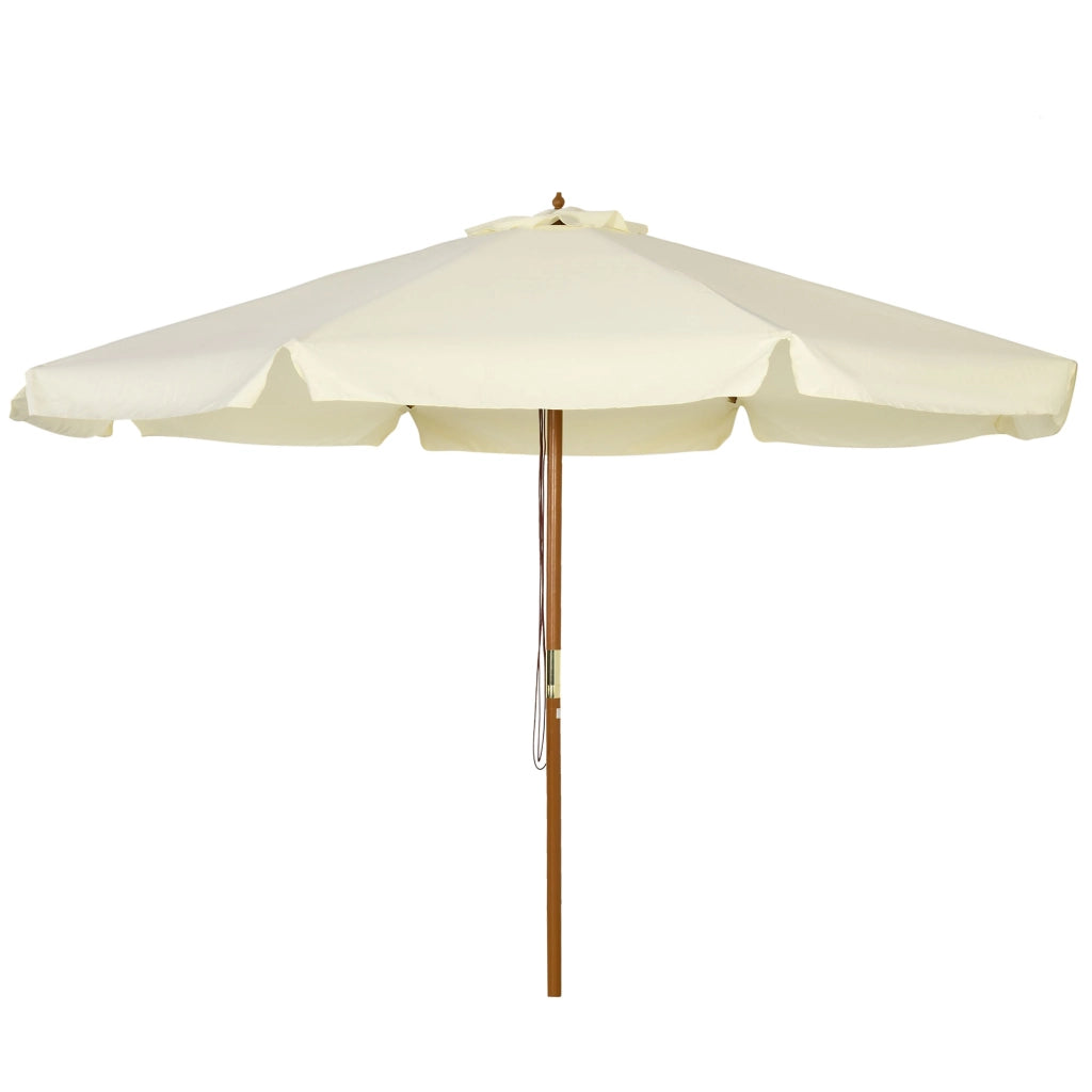 Ombrellone da giardino rotondo grande ¨C zephmum ¨C beige bamb¨´ ? 300 cm