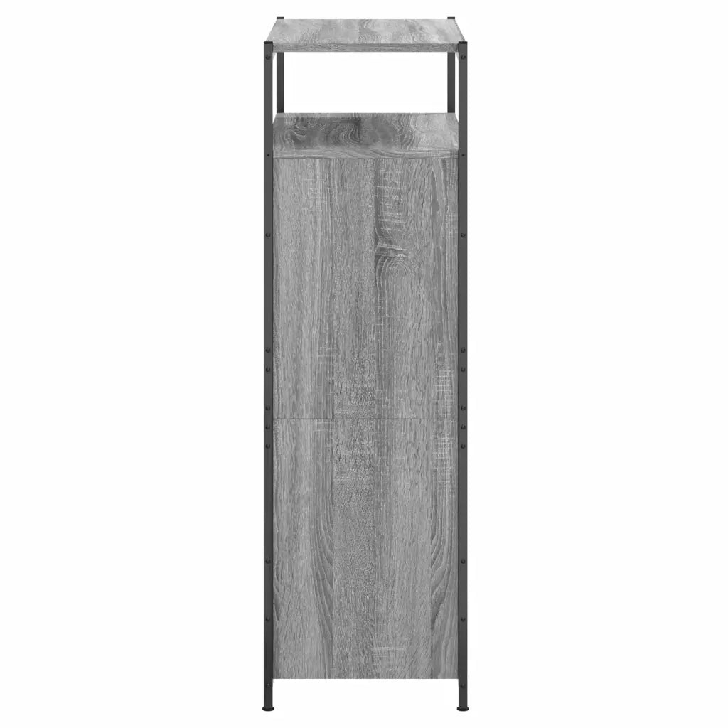 Scarpiera-Scaffale per scarpe Grigio Sonoma 75x34x112 cm in Legno Multistrato