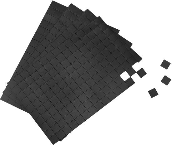 600 pezzi di piastre magnetiche autoadesive, 10 x 10 mm strisce magnetiche flessibili, adesivi magnetici, per hobby, ufficio, casa