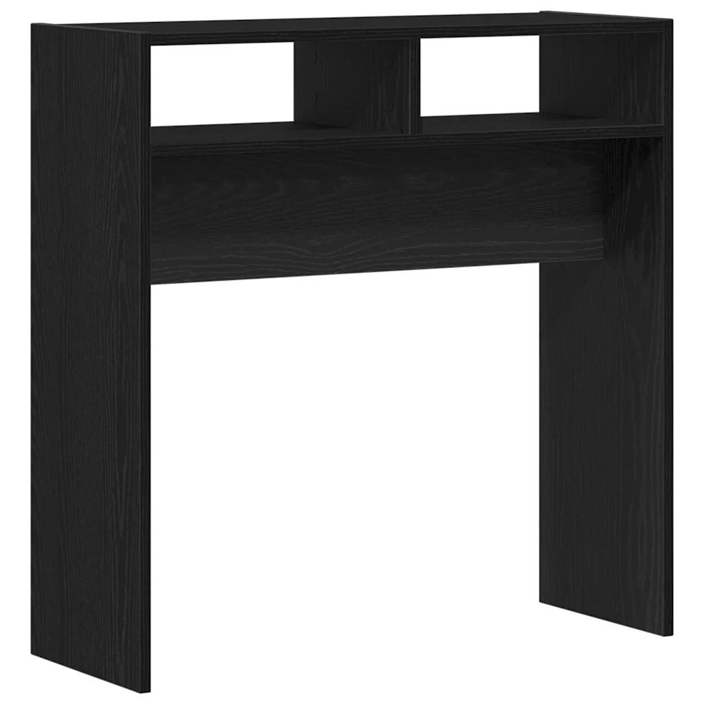 Tavolo consolle Rovere Nero 78 x 30 x 80 cm Legno multistrato 862659