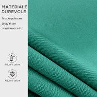 Tenda da Sole Avvolgibile a Caduta con Manovella, in Alluminio e Poliestere, 3x2.5m, Verde Scuro