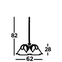 Lampadario Contemporaneo American Dinner Acciaio Adjustable Vetro 5 Luci E27