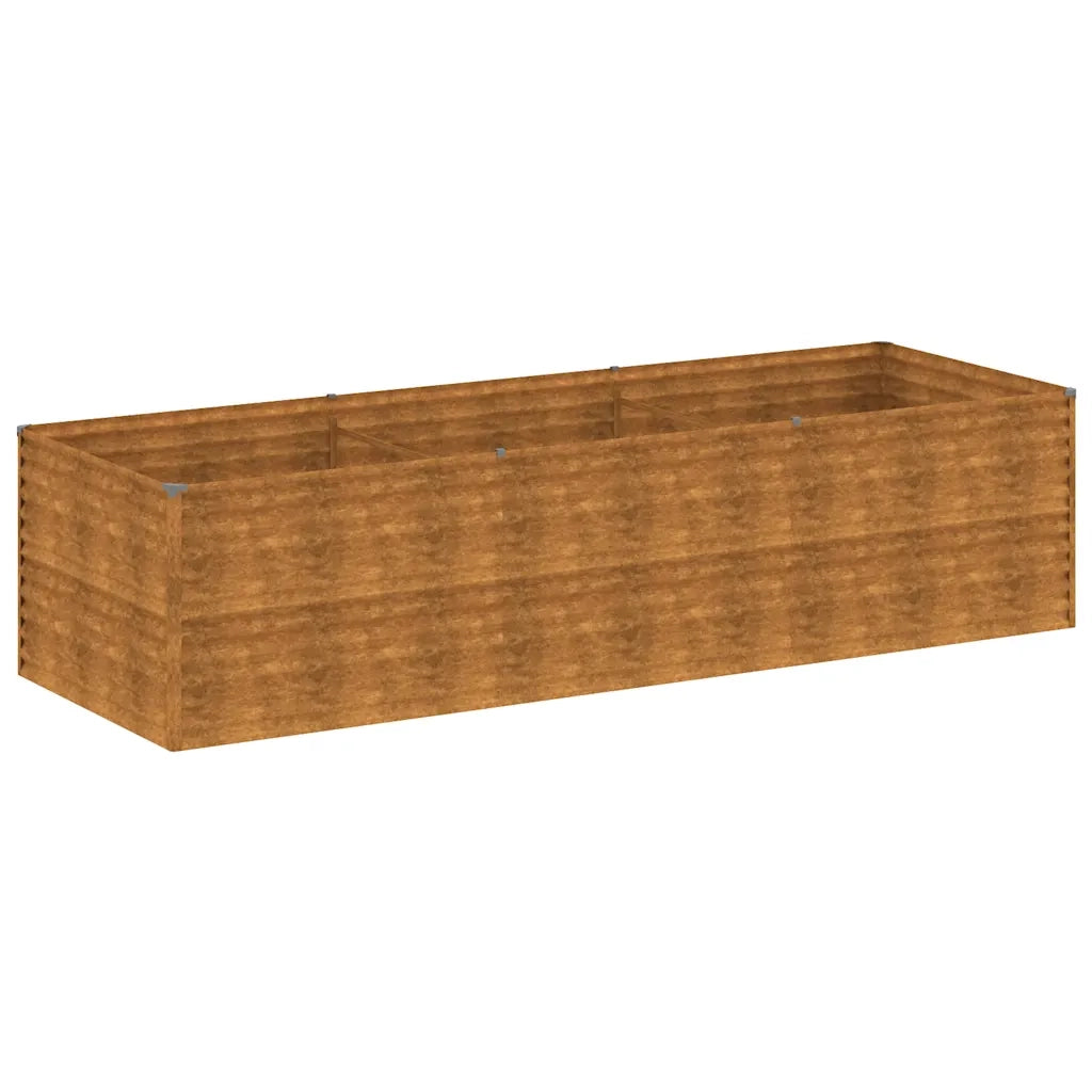 Fioriera Rialzata da Giardino 290x100x69 cm in Acciaio Cortencod mxl 130176