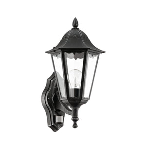 Applique Esterno Verso Alto Classica Navedo Alluminio Nero 1 Luce E27 H47,5Cm