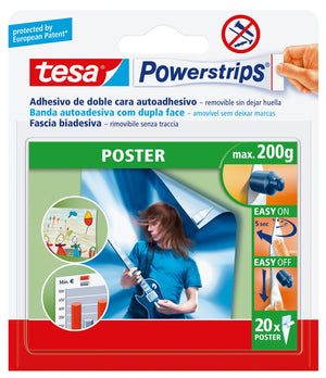 tesa powerstrips 20 strisce biadesive poster cod:ferx.93458