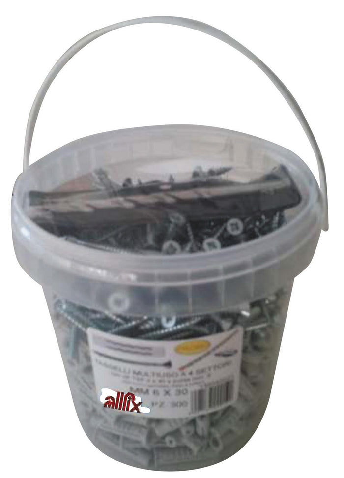 conf.150 tasselli con viti pf4 mm.8 + punta cod:ferx.9345