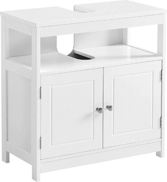 Wastafieriera Sotto Cassetta – Con Apertura – Armadio Bagno – Libero – Stante – Sotto Wastafieriera – Design Scandinavo – Bianco