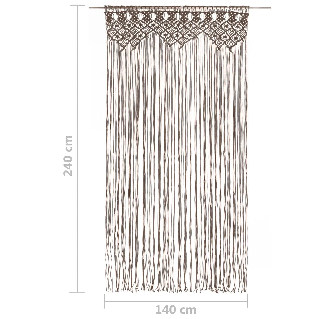 Tenda MacramÃ¨ Grigio Talpa 140x240 cm in Cotone cod mxl 77883