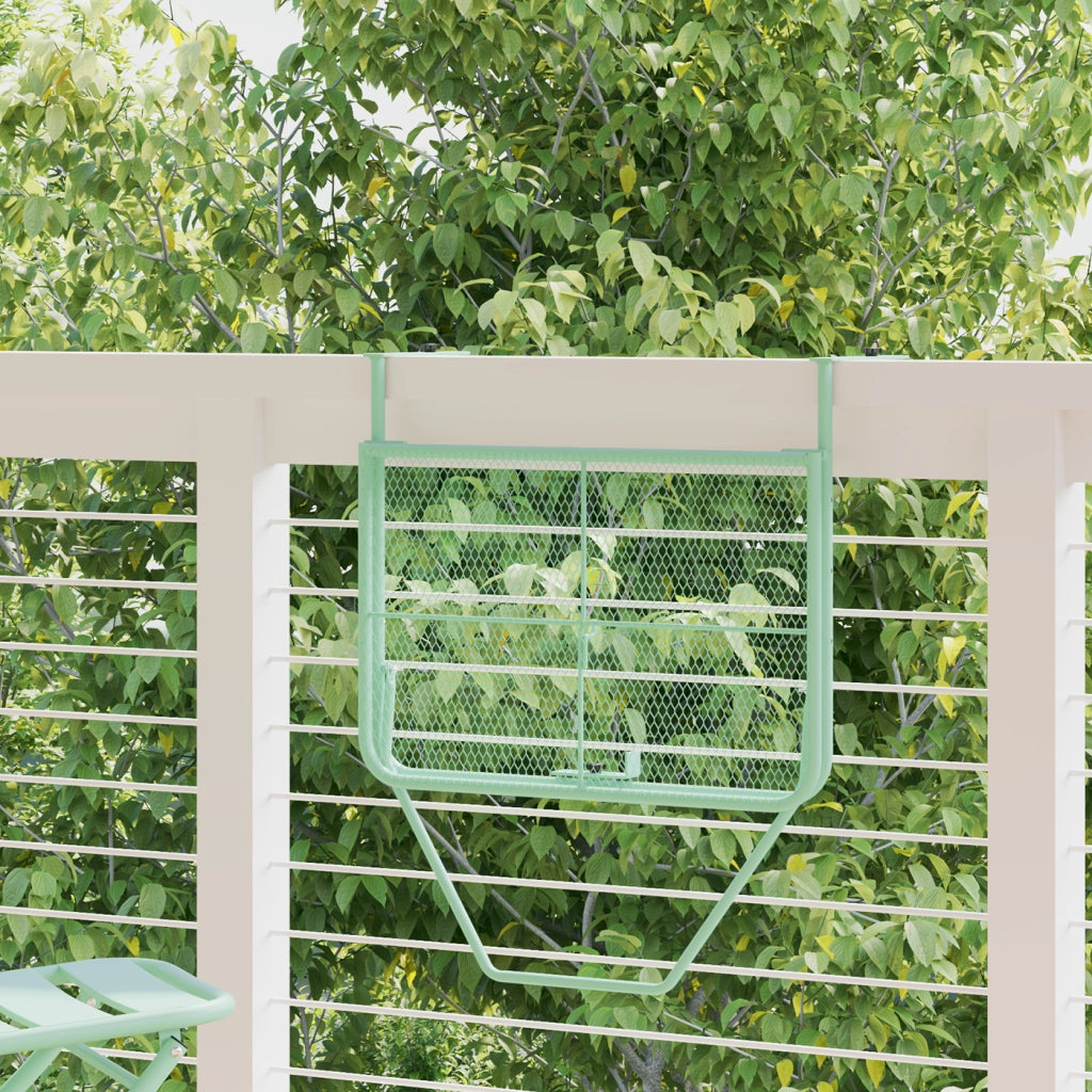 Tavolo Appendibile da Balcone - Verde Menta, 60x40 cm, Acciaio