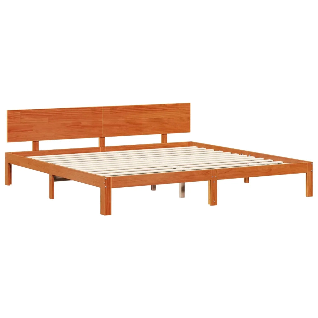 Struttura del letto 2 pcs Marrone cerato Legno di Pino Massello 3422719