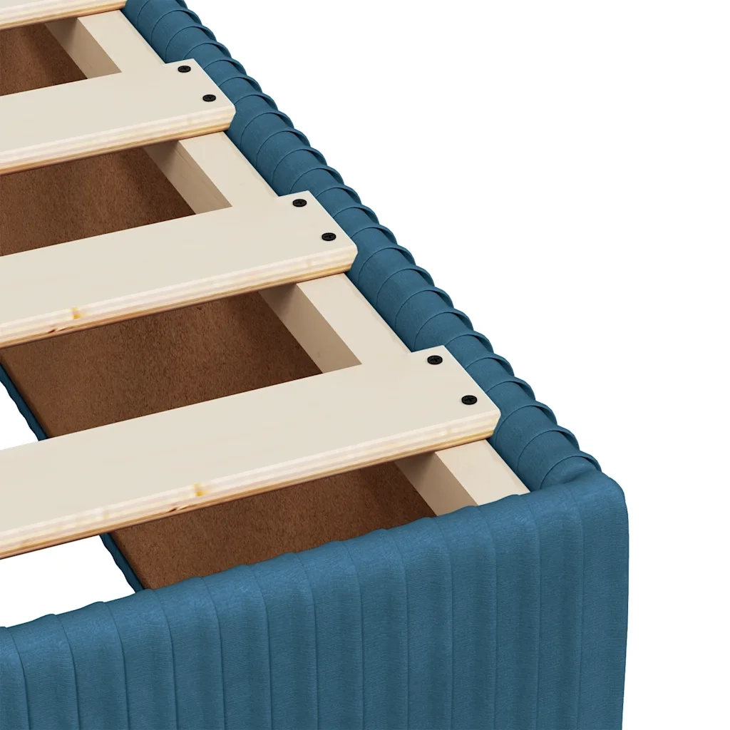 Letto matrimoniale | Letto per adulti | Giroletto Blu 160x200 cm in Velluto