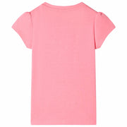 Maglietta da Bambina Rosa Neon 116 10456
