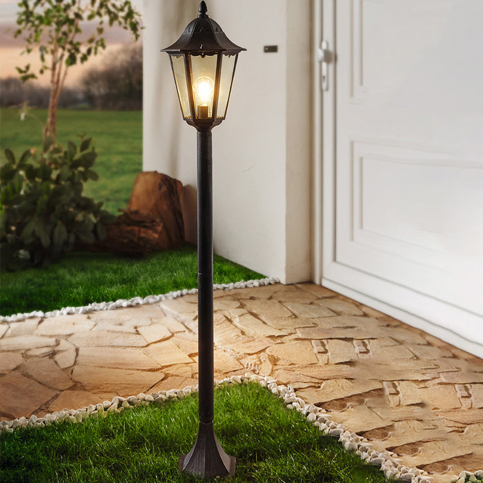 Lampione Esterno Classico Navedo Alluminio Nero 1 Luce E27