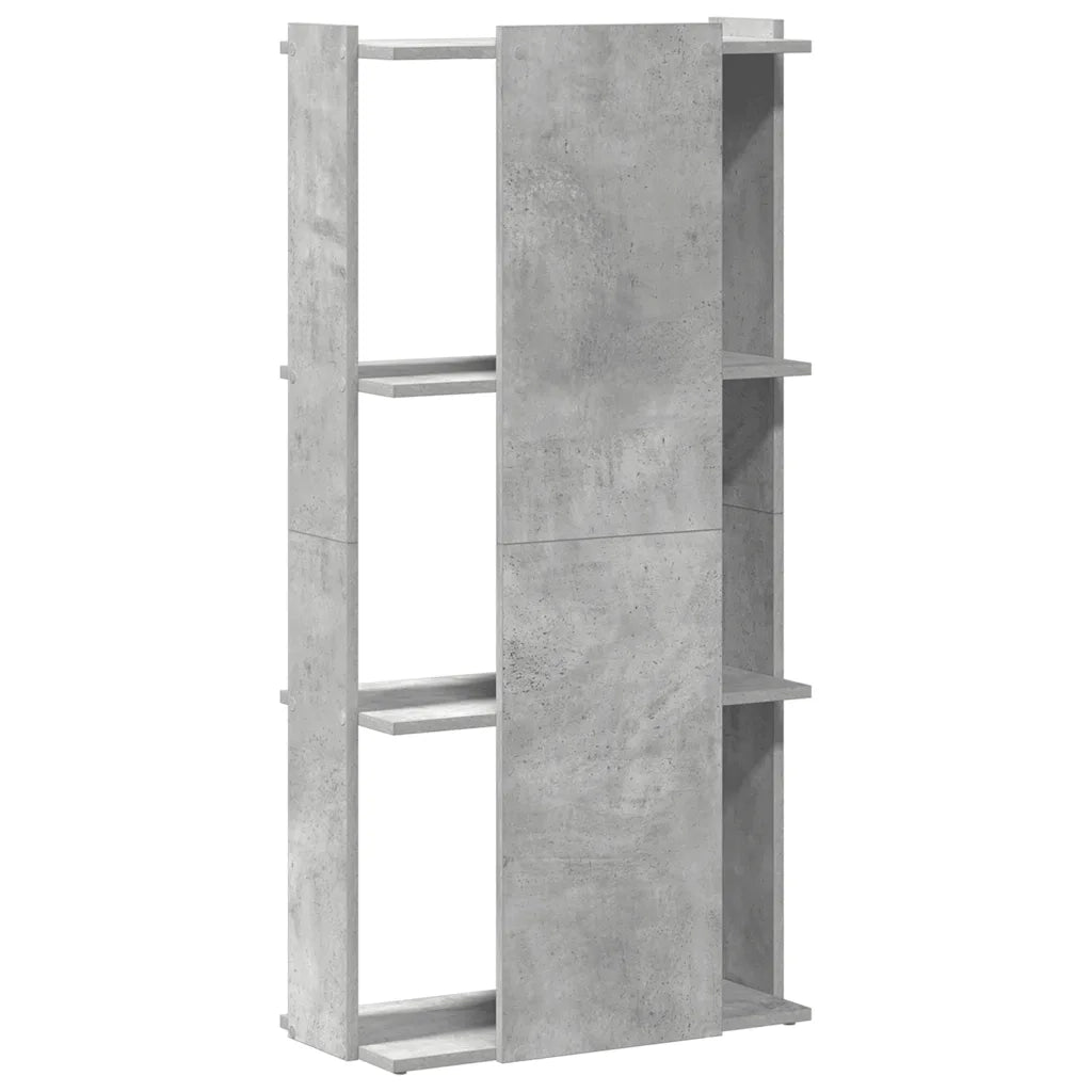 vidaXL Libreria 3 Ripiani Grigio Cemento 60x30x120 cm Multistrato