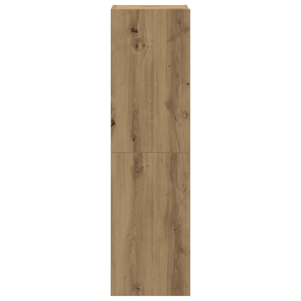 Set Mobile TV 7 pz Montato a Parete Rovere in Legno Multistrato 3329140