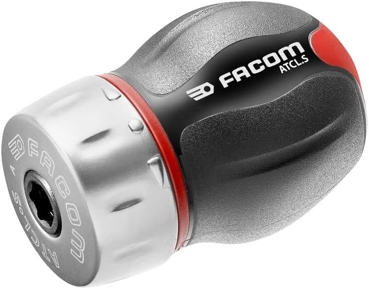 Composizione Cacciavite a sfera protwist a cricchetto con 7 lame in custodia, manico ergonomico bi-materiale, cricchetto 45 denti di alta qualità, 8 pezzi - ATCL.S14PB