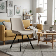 Sedia da pranzo moderna girevole - Xylo - Set di 2 in tessuto e metallo