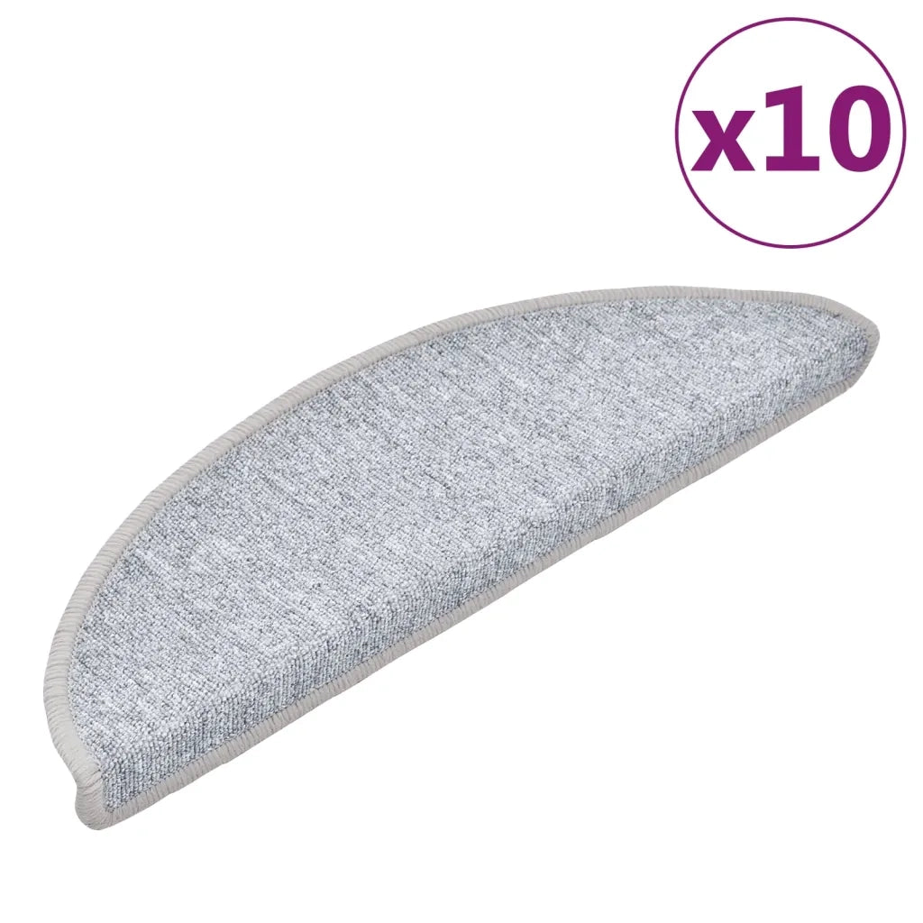 Tappetini per Scale 10 pz 56x17x3 cm Grigio Chiarocod mxl 97469