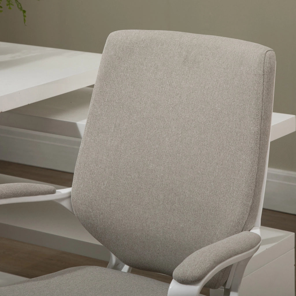 SEDIA UFFICIO ergonomica con supporto lombare 62x69x92-100 cm Beige