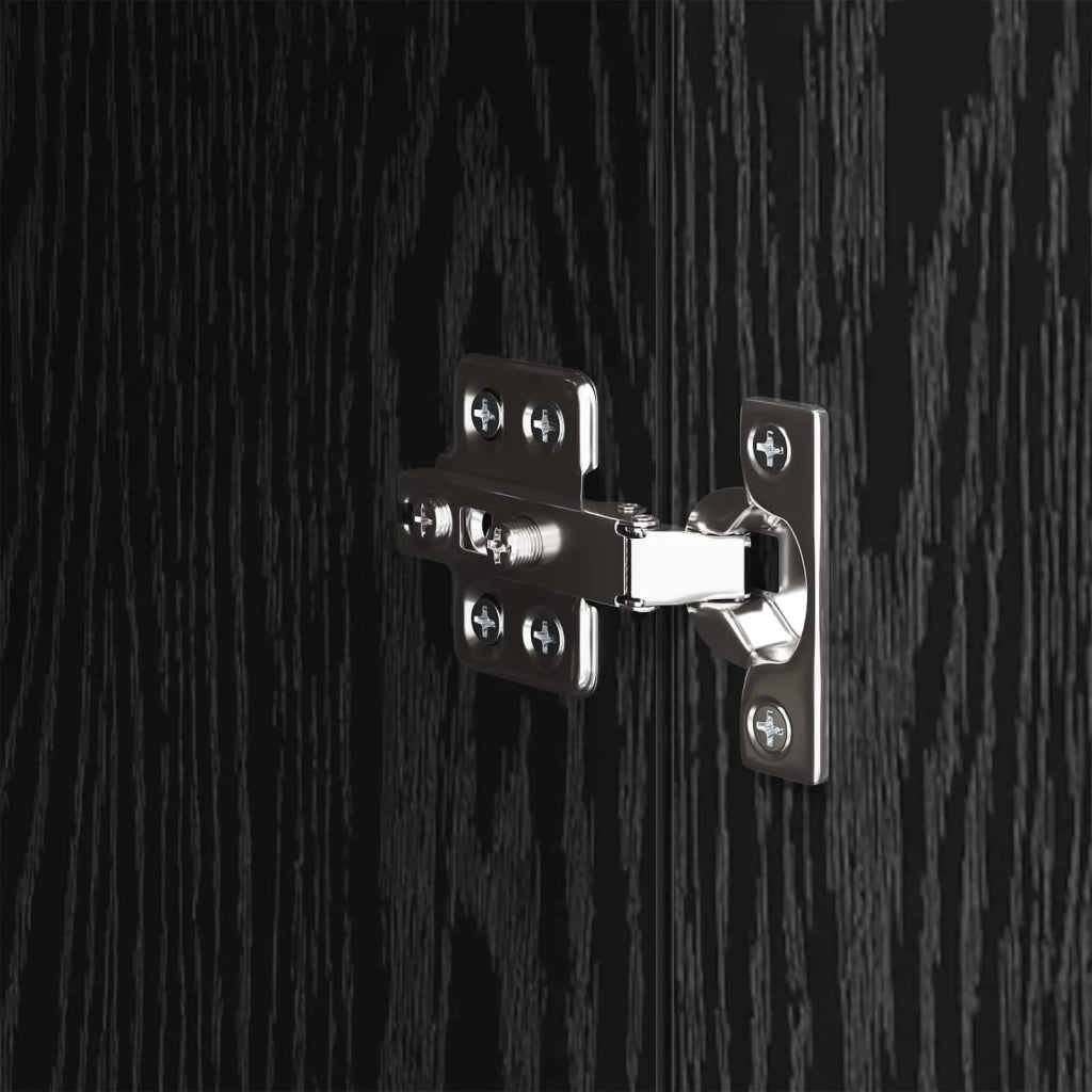 Credenza Rovere Nero 34,5 x 34 x 90 cm Legno multistrato