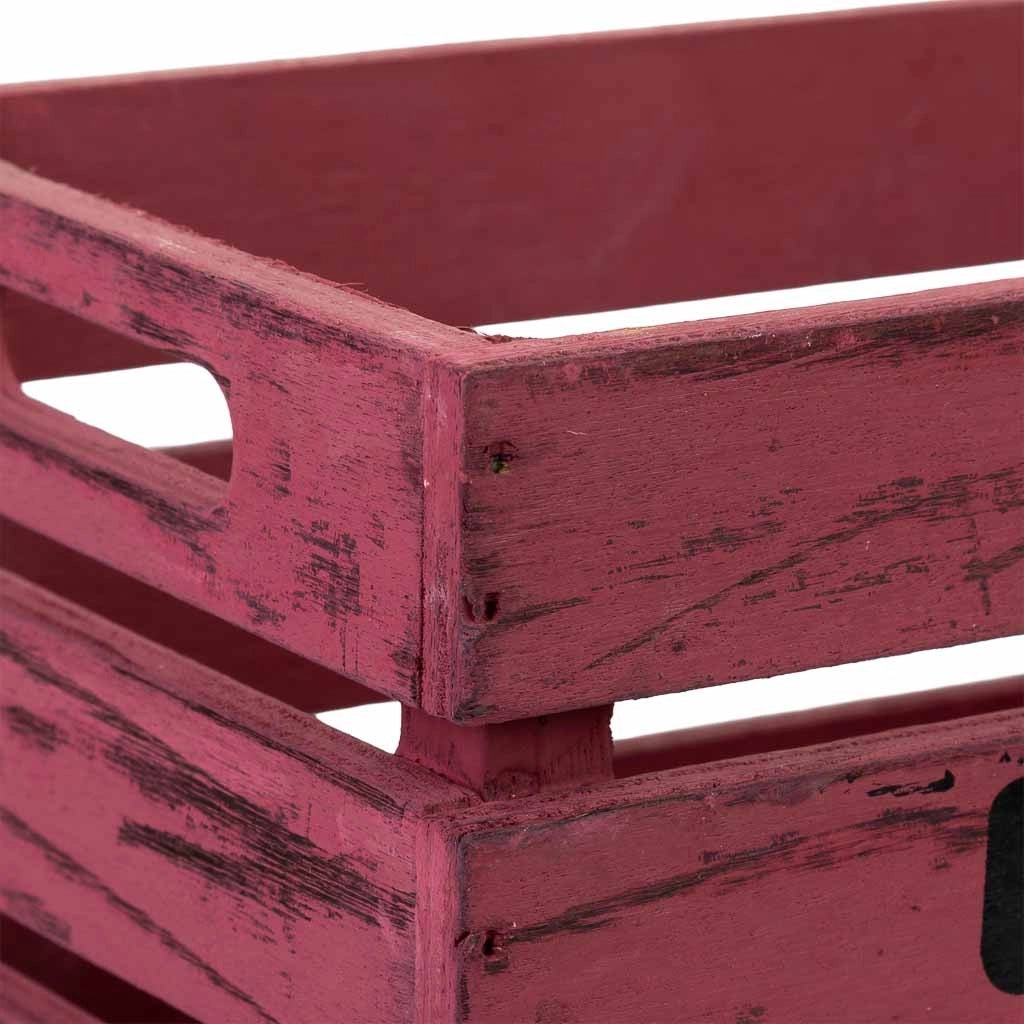 Cassetto in legno rosso 18x12x10h cm