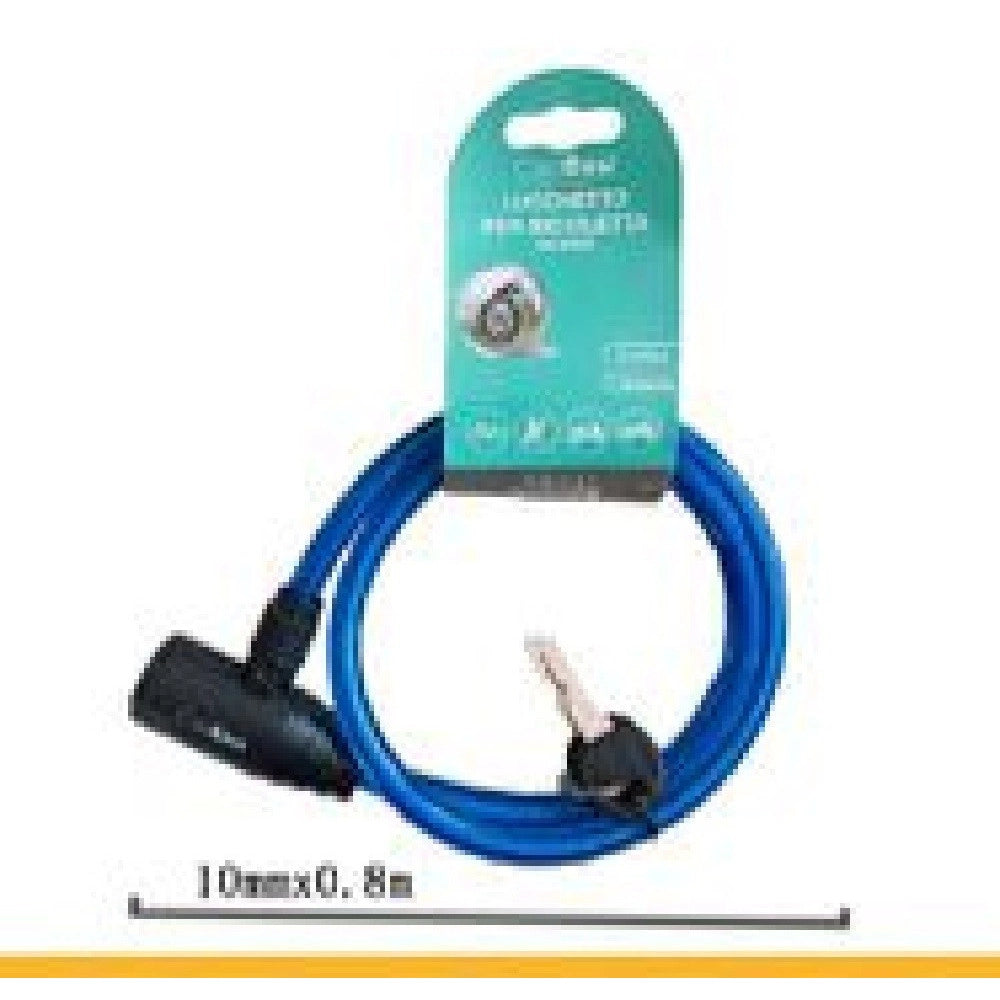 Trade Shop - Catena Antifurto Lucchetto Bici Bicicletta Scooter Moto 80cm 2 Chiavi Cx-9555 -