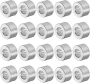 20 pezzi di supporti di alluminio con foro di 5 mm, diametro esterno di 10 mm, lunghezza di 1/4 pollice - bus di allunaggio rotondo per viti M5, bulloni e barre