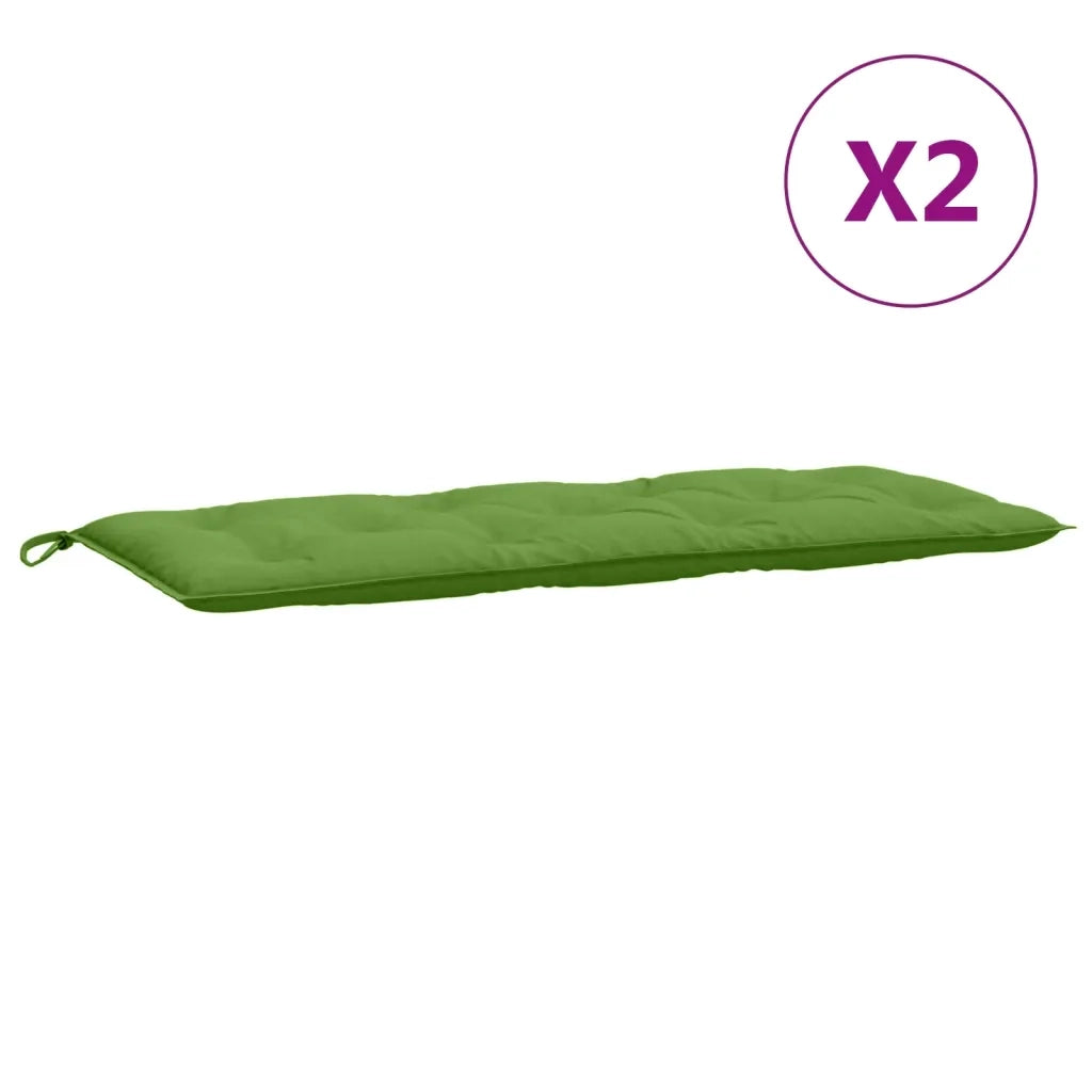 Cuscini Panca Giardino 2pz Verde MÃ©lange 120x50x7 cm Tessuto