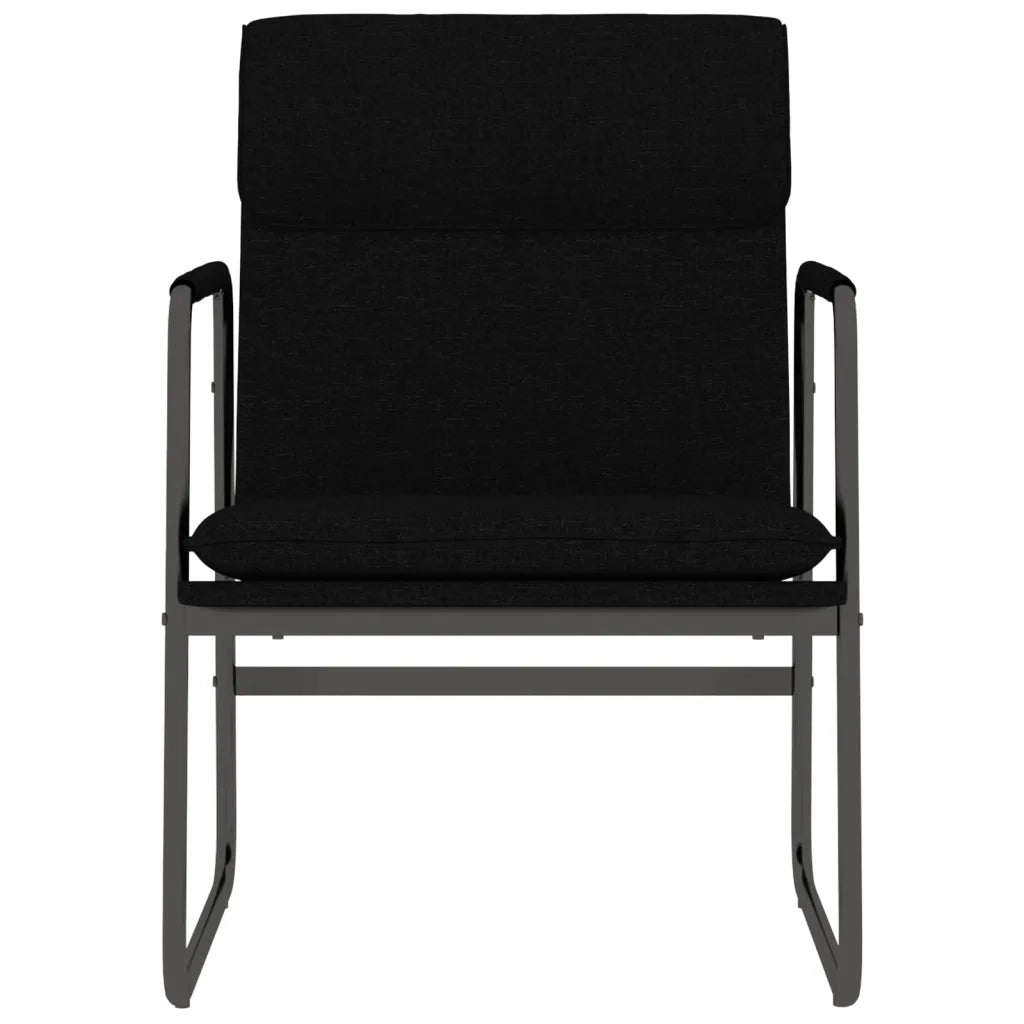 Poltrona | Sedia Lounge Nera 55x64x80 cm in Tessuto