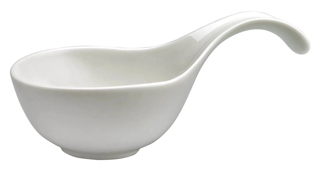 Set 6 Coppette Aperitivo con Manico 17,5x9,5x8,5 cm in Porcellana Allluminica Kaleidos Aluxina Bianche