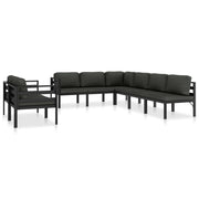 Set di mobili da giardino mobili da esterno 8 pezzi con cuscini alluminio antracite 02_0017465