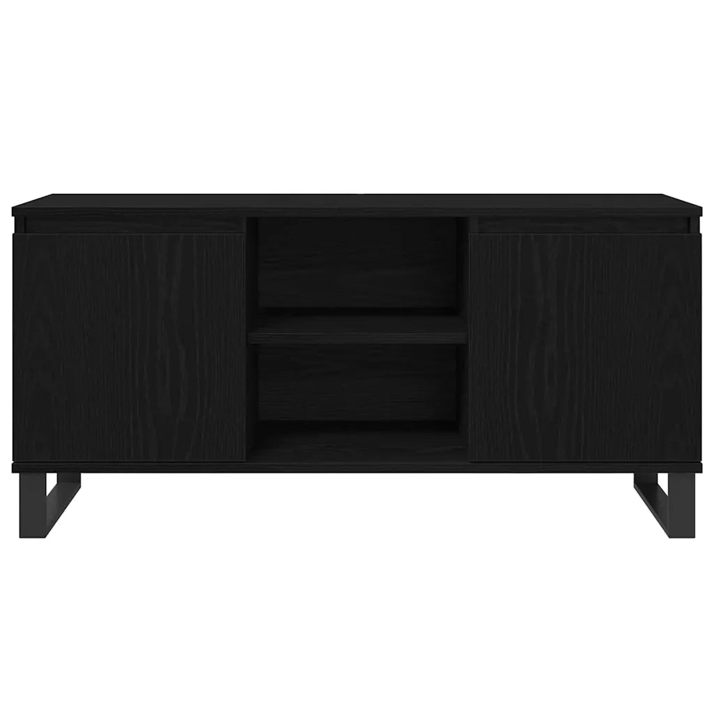 Mobile TV Rovere Nero 104 x 35 x 50 cm Legno multistrato