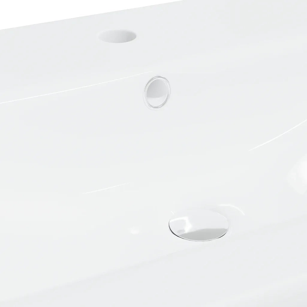 Lavabo da Incasso con Rubinetto 61x39x18 cm in Ceramica Bianco CFW6672603