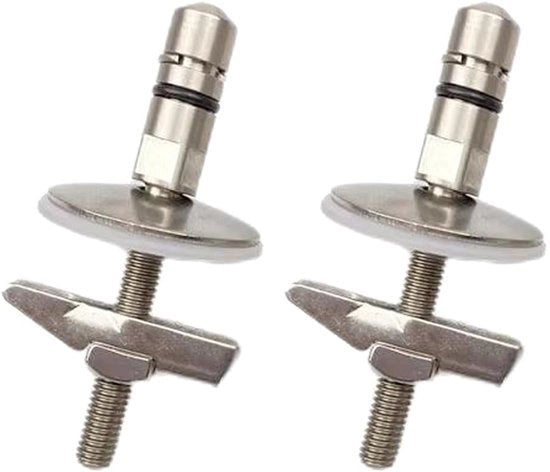 Sostegno toilette per sedia con cardano in acciaio inossidabile compatibile con Haro e Luvett, cardano di chiusura per coperchio toilette in acciaio inossidabile, M6 x 71,5 mm, 2 pezzi