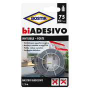 NASTRO BIADESIVO IN SCHIUMA INVISIBILE mm. 19 x 1,5 mt- 6 pezzi  - BOSTIK