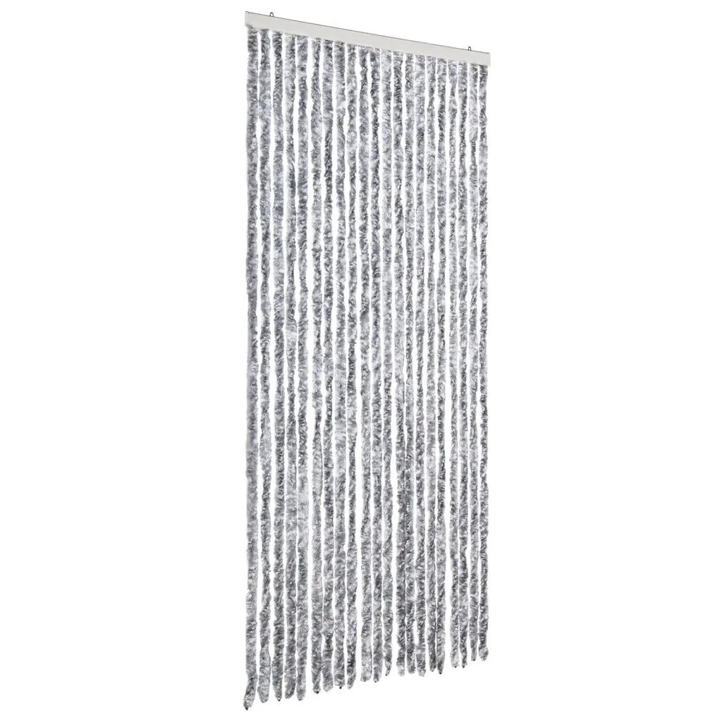 Zanzariera Bianco e Grigio 90x220 cm Ciniglia CFW2558026