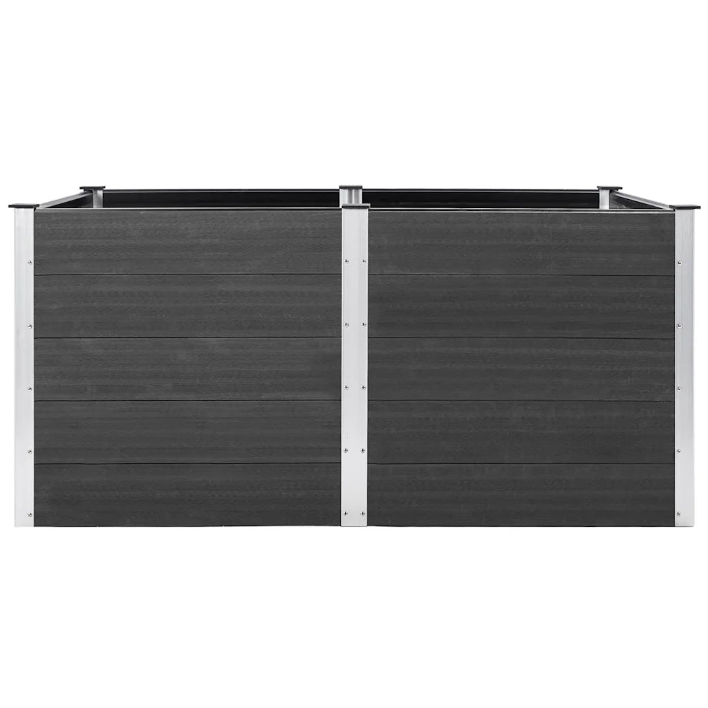 Fioriera Rialzata da Giardino 200x100x91 cm in WPC Grigio